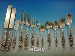 Lily of the Valley by Whiting Sterling Silver Flatware Set Service 107 PC Dinner