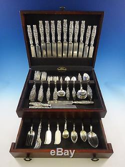 Lily of the Valley by Whiting Sterling Silver Flatware Set Service 107 PC Dinner