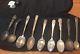 Lot Of 9 Antique Spoons Collection Sterling Silver South Seas