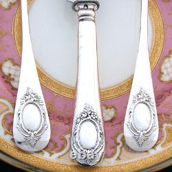 Lovely Antique French Sterling Silver Dinner Sized 3pc Flatware Setting for One