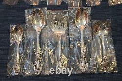Lunt Eloquence Sterling Silver Complete Flatware 65 Piece Silverware Set for 12
