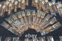 Lunt Eloquence Sterling Silver Complete Flatware 65 Piece Silverware Set for 12
