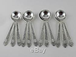 Lunt Mary II 2 Sterling Silver Bouillon Soup Spoons Set of 12 5 3/8 Mono