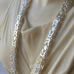 MENS King Bali Byzantine Chain Necklaces 22 Inch 5mm 72GR 925 Sterling Silver