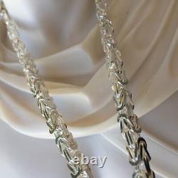 MENS King Bali Byzantine Chain Necklaces 22 Inch 5mm 72GR 925 Sterling Silver