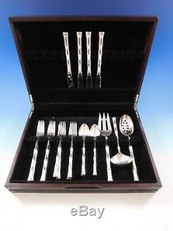 Mandarin by Towle Sterling Silver Flatware Set for 4 Service 19 Pieces Bamboo