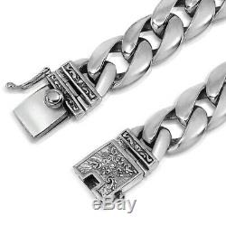 Men Bracelet 925 Solid Sterling Silver Heavy Classic Link size 7.5 8.5 10.5 11