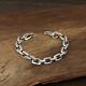 Men's 925 Sterling Silver Bracelet Link Chain Rectangle Beveled Jewelry
