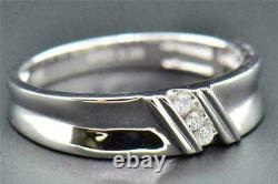 Men's Diamond Wedding Band 925 Sterling Silver Engagement Ring 1.25 Ct