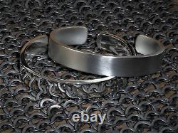 Men's Gents Solid 925 Sterling Silver X Heavy Open Torque Bangle Bracelet