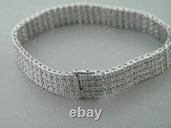Men's Tennis Bracelet with Natural Diamonds in Sterling Silver 1.50 Carats