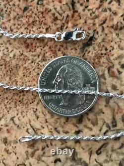 Men's Women's Real Solid 925 Sterling Silver Rope Chain 1.5-5mm 16-30 ITALY