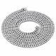 Mens 925 Sterling Silver 2 Row White Diamond Chain Necklace 2 Ct. 38 Bezel Set
