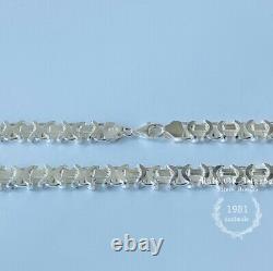 Mens Byzantine Chain Euro Necklace 925 Sterling Silver 154GR 31.49Inch 11mm