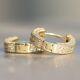 Mens Fully Ice Out 14k Gold Sterling Silver Lab Simulated Diamond Hoop Earrings