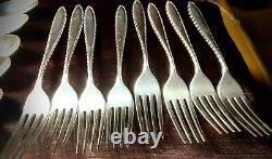 Michele by Wallace Sterling Silver Flatware Set Service 33 pieces, 1622.5 Grams