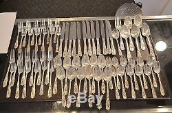 Milburn Rose By Westmorland Sterling Silver Flatware Set 12 Service 67 Pieces