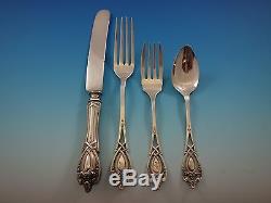Monticello by Lunt Sterling Silver Flatware Set for 6 Service 24 Pieces L mono