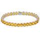 Natural Citrine 925 Sterling Silver Tennis Bracelet Jewelry