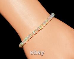 Natural Ethiopian Opal Bracelet 925 Sterling Silver Healing Gemstone Women Gift
