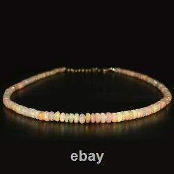 Natural Ethiopian Opal Necklace 925 Sterling Silver Healing Gemstone Women Gift