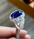 Natural Sapphire Ring Original Blue Sapphire Ring For Men Sterling Silver 925