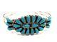 Navajo Sterling Silver Navajo Cluster Bracelet Turquoise Rosanna Williams