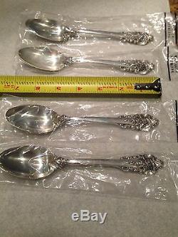 New Package Rare 7 Wallace Grand Grande Baroque Sterling Oval Soup Spoon Table