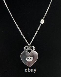 Nice Juicy Couture Sterling Silver 925 Heart Pendant Necklaces RARE with Box