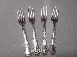 Nice Set of 4 Gorham Sterling Silver Strasbourg pattern 7 Forks NO MONO