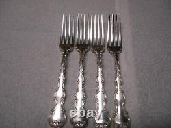 Nice Set of 4 Gorham Sterling Silver Strasbourg pattern 7 Forks NO MONO