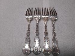 Nice Set of 4 Gorham Sterling Silver Strasbourg pattern 7 Forks NO MONO