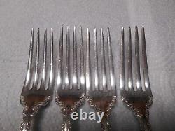 Nice Set of 4 Gorham Sterling Silver Strasbourg pattern 7 Forks NO MONO