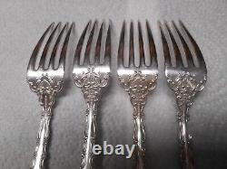 Nice Set of 4 Gorham Sterling Silver Strasbourg pattern 7 Forks NO MONO