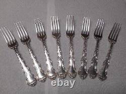 Nice Set of 4 Gorham Sterling Silver Strasbourg pattern 7 Forks NO MONO