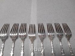 Nice Set of 4 Gorham Sterling Silver Strasbourg pattern 7 Forks NO MONO