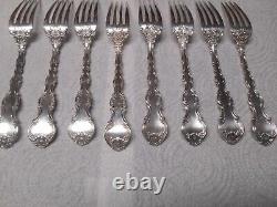 Nice Set of 4 Gorham Sterling Silver Strasbourg pattern 7 Forks NO MONO