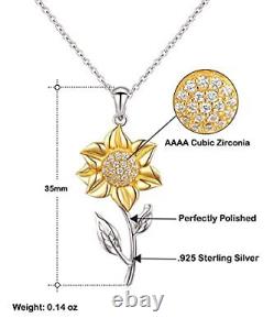 Niece Necklace Jewelry Gift from Aunt to Niece Sterling Silver Sunflower Neck