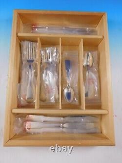 Old English Tipt by Gorham Sterling Silver Flatware Set Service 24pc Place New
