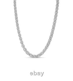 Olive & Chain Solid 925 Sterling Silver Wheat Spiga Chain Necklace (16-30 inch)