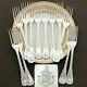 Puiforcat Antique French Sterling Silver Dinner Forks Set Armorial Coat Of Arms