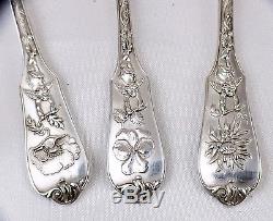 PUIFORCAT Cherub Angel Antique French Sterling Silver Coffee spoons Flatware Set