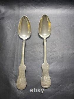 Pair of Antique Sterling Silver Tablespoons