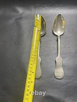 Pair of Antique Sterling Silver Tablespoons