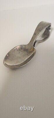 Plain Tiffany CO. Sterling Curve Handle Baby Spoon