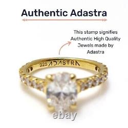Plated Gold Solitaire Ring Womens 925 Sterling Silver Green Square Shape ADASTRA