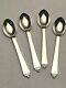 Pyramid By Georg Jensen Sterling Silver, Set Of 4 Demitasse Spoons 4.25