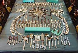 RARE Tiffany Century 173 Piece Sterling Silver Complete Flatware Set For 12