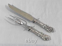 REED & BARTON FRANCIS 1st STERLING HANDLE 2 PIECE CARVING SET NO MONO