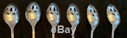 REED & BARTON FRANCIS I 1st STERLING SILVER 6 SLOTTED SERVING SPOONS 8 3/8